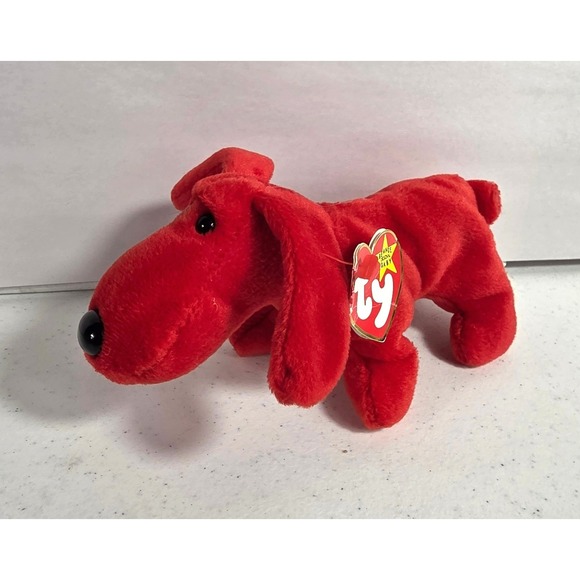 Rare retired 1996 Ty Rover Red dog Beanie Baby with Tag Errors - Picture 2 of 7